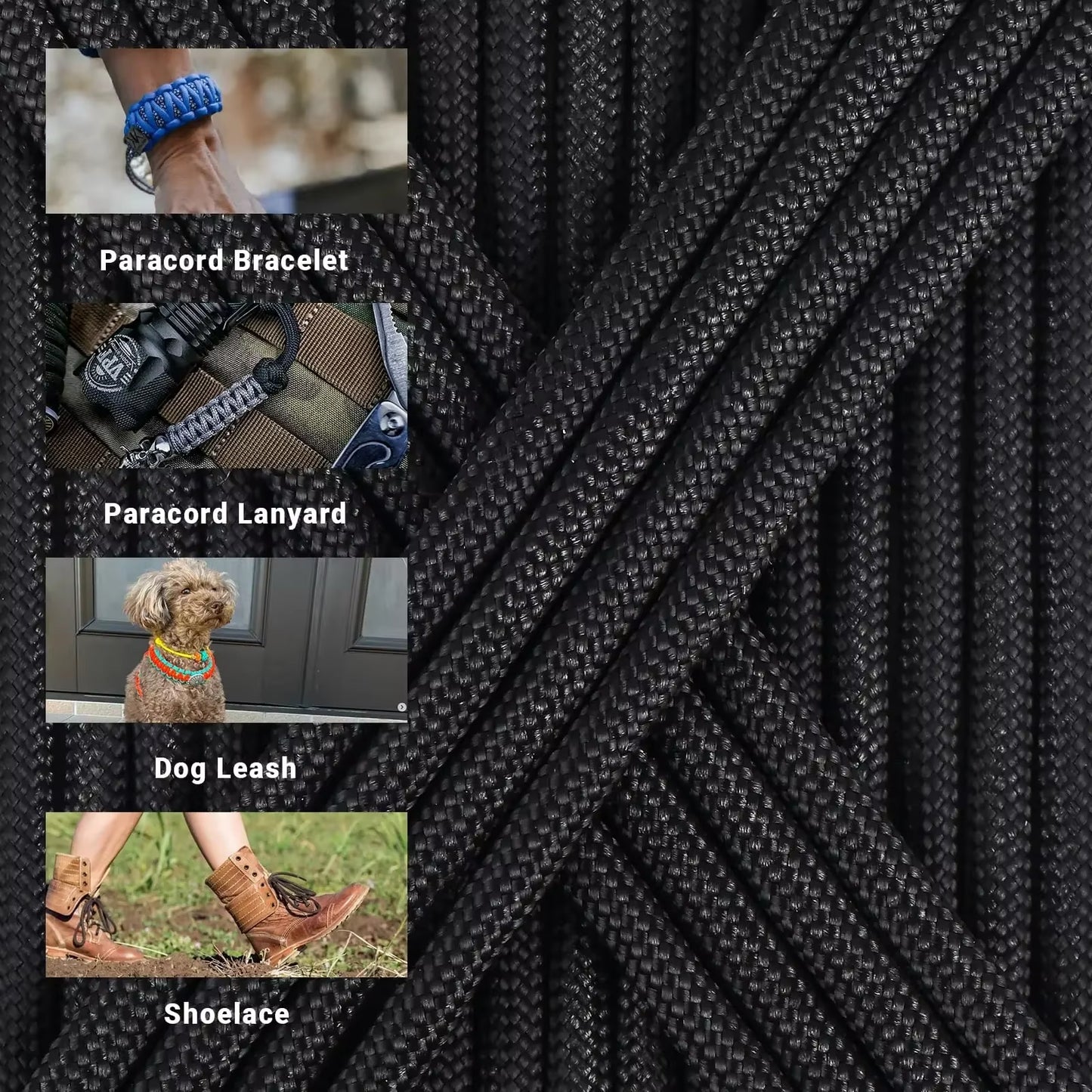 7 Strand 550 Paracord 5 15 30M 100FT Strong Heavy-Duty Camping Rope Tactical Parachute Cord Outdoor Gear Tent Rope 4Mm Hiking